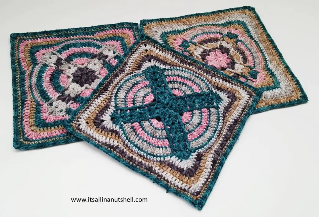 Nuts about Squares CAL Week 3 It's all in a Nutshell Crochet