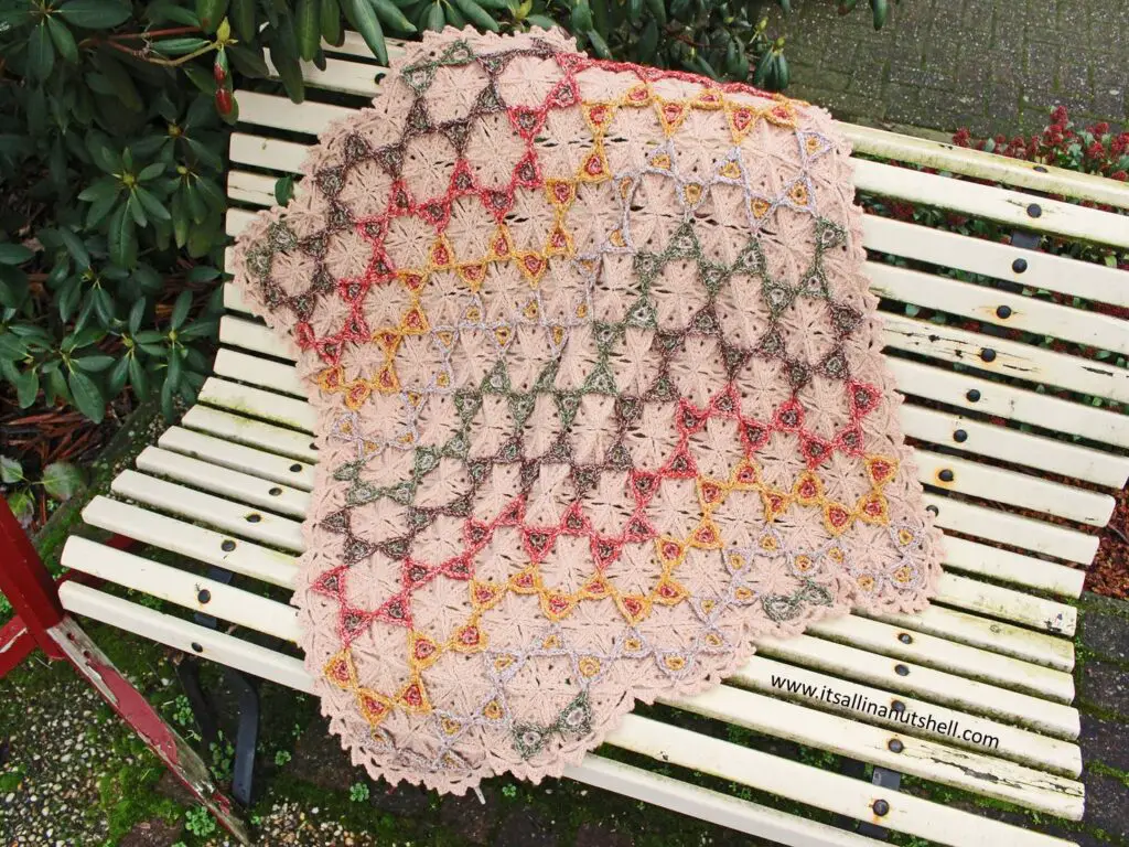 Prism Blanket Finished Blanket, Yarn Amounts, and Video Tutorial It